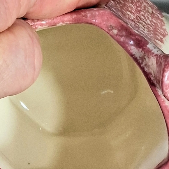 Set of 2 Christmasy Hudsonware Ceramic Vintage Red & Green Cottagecore Pitchers - Picture 9 of 10